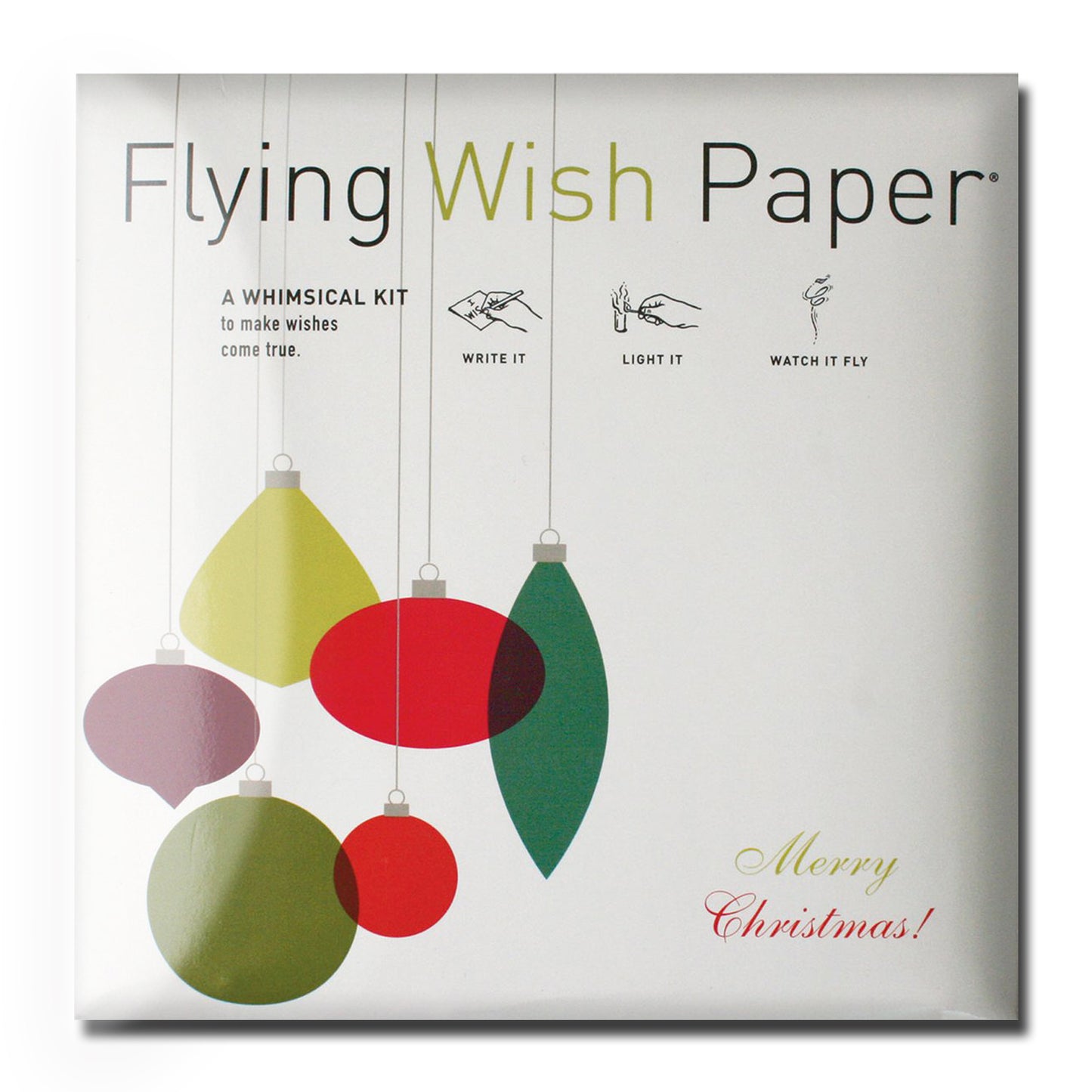 FLYING WISH PAPER® RETRO ORNAMENTS - Large Wishing Kit, 7" x 7"