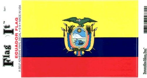 Ecuador flag decal for auto, truck or boat