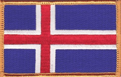 Iceland iron-on embroidered patch