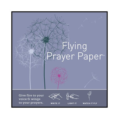 FLYING WISH PAPER® - Write it., Light it, & Watch it Fly - DANDELION PRAYER - 5" x 5" - Mini Kits