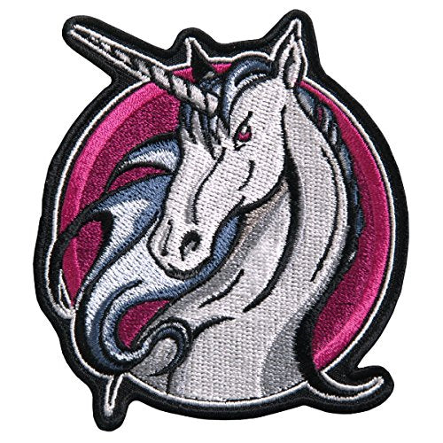 UNICORN, Iron-On / Saw-On High Thread Rayon PATCH - 3.5" x 3.5", Exceptional Quality