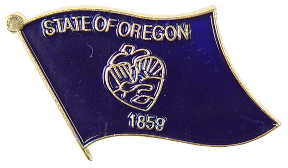 USA STATES, OREGON Flag - Original Artwork, Expertly Designed PIN - 1"
