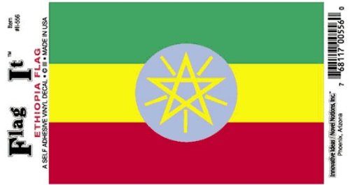 Ethiopia flag decal for auto, truck or boat