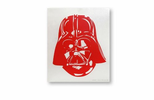 STAR WARS Helmet Rub-On STICKER Disney Officially Licensed Movie & TV Artwork, 6" Long Lasting STICKER - RED