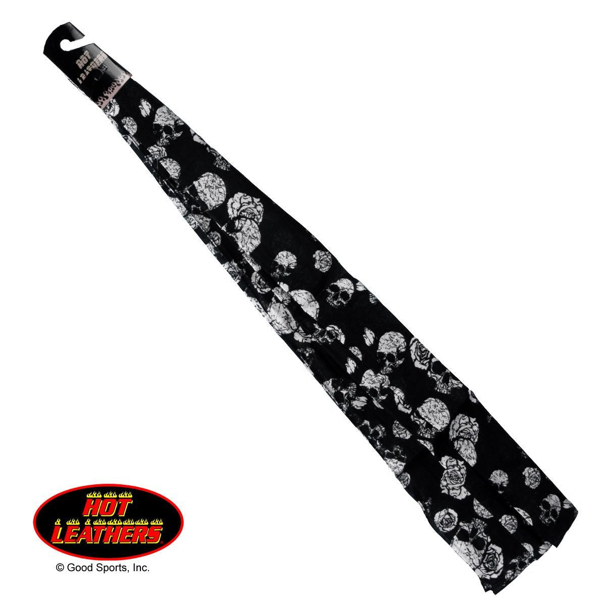 SKULLS, Intricate Design on Black Fabric, Stylish SCARF - 13" X 55"