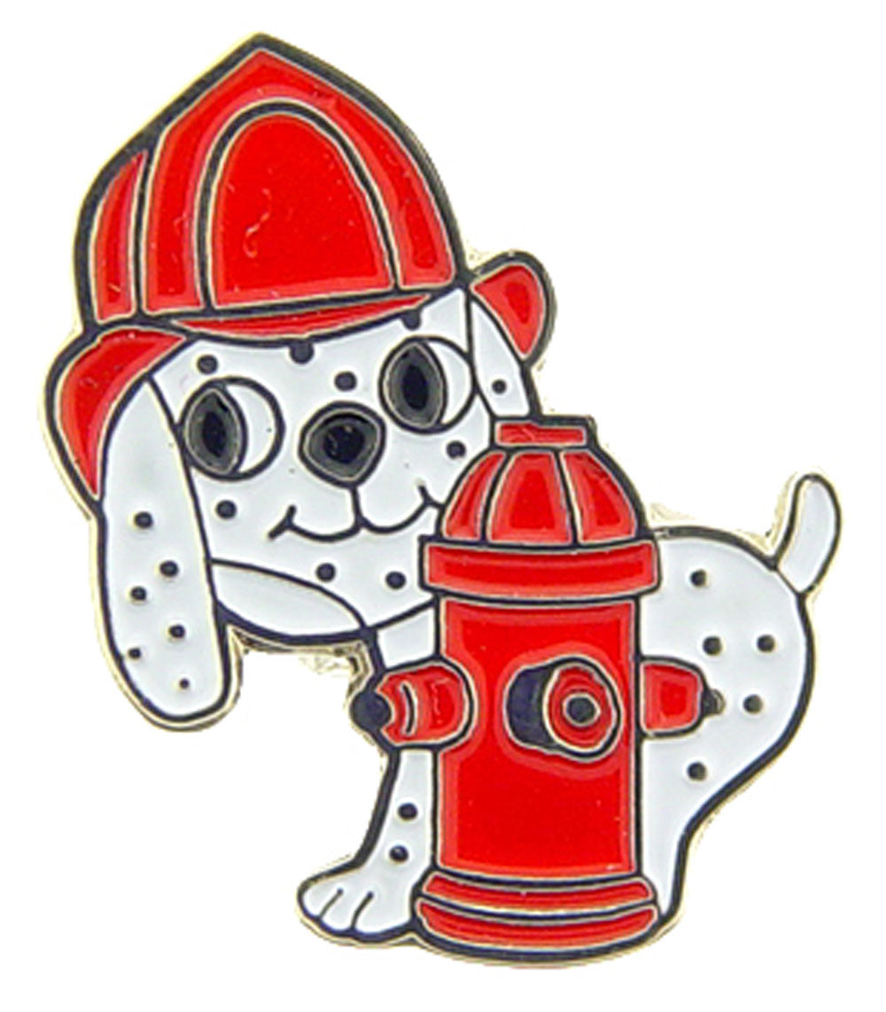 FIRE & EMS, DOG HYDRANT - Original Artwork, Expertly Designed PIN - 1"