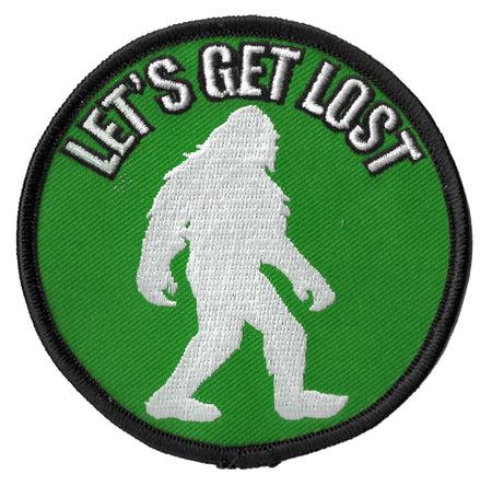 LET'S GET LOST SASQUATCH PATCH - Matt Stewart Art's Sasquacher - Embroidered Artwork Iron-On / Sew-On PATCH - 3.25"