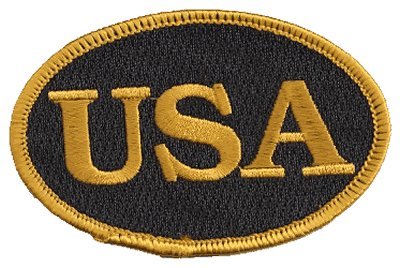 The Oval USA Flag, PATCH, by: "Flag-It" The Most Trusted Brand, Superior Quality Iron-On / Saw-On Embroidered Patch - Ea