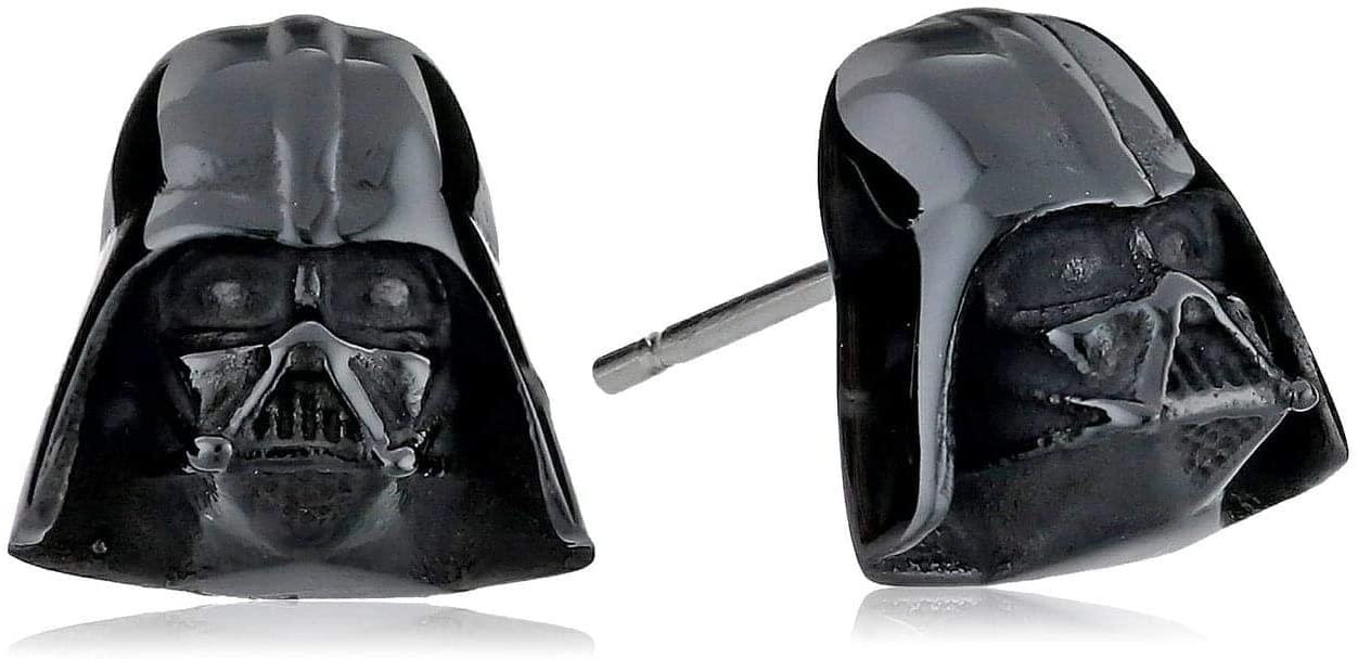 Star Wars Darth Vader Earrings - 3D Black Helmat Stud Stainless Steel Earrings Set