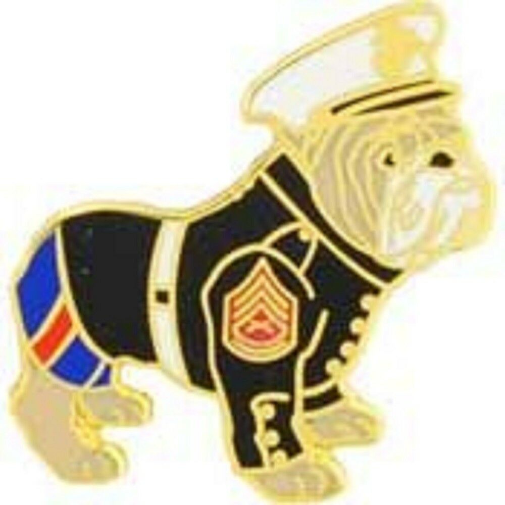 USMC, BULLDOG DRESSED - Expertly Designed, PIN - 1.0625"
