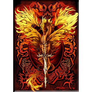 Thompson Ruth Dragonsword Flameblade, Officially Licensed Original Artwork, MAGNET - 2.5" x 3.5"