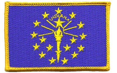 Indiana iron-on embroidered patch