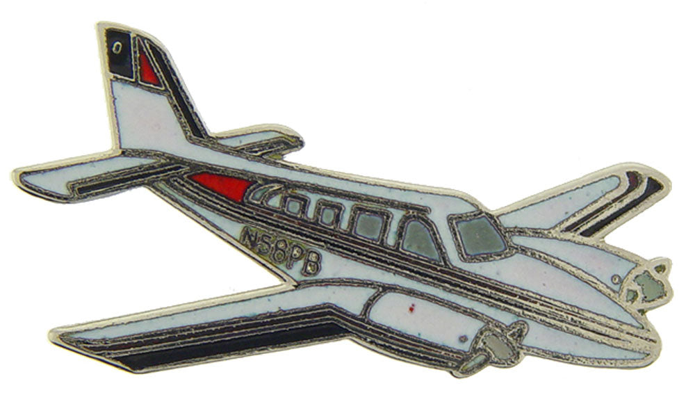 AIRCRAFT & HELICOPTERS, APL BEECHCRAFT BARON - Original Artwork, Expertly Designed PIN - 1.5"