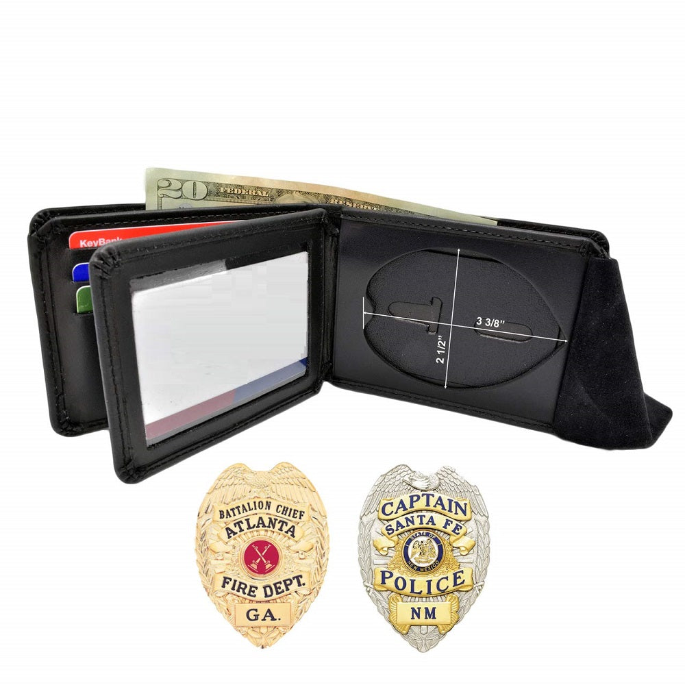 Battalion Chief Atlanta Extra Capacity Wallet - Genuine Leather Bifold Badge Wallet
