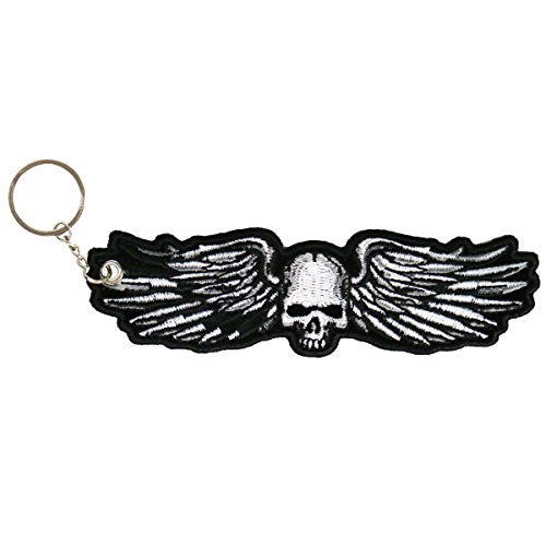 Double Sided Key Chains, METAL WINGS - High Quality Embroidered PATCH KEYCHAIN - 2" x 3"