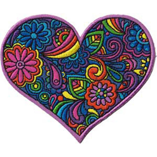 Application DSX Love Paisley Heart Patch