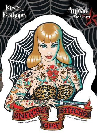 Kirsten Easthope - Snitches Get Stitches - Sticker/Decal