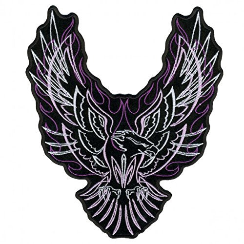 PINSTRIPE UPWING, High Thread Embroidered Iron-On / Saw-On Rayon PATCH - 7" x 8", Exceptional Quality