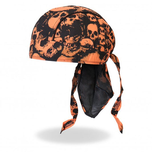 ANCIENT SKULLS PREMIUM - High Quality Micro-Fiber & Mesh Lining Bikers HEADWRAP