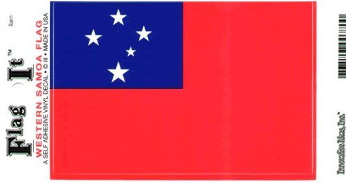 Western Samoa flag decal for auto, truck or boat