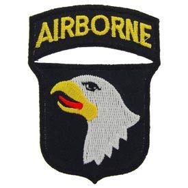 US ARMY, 101st AIRBORNE - Patriotic Patches, Embroidered Iron On Patch - 3.25"