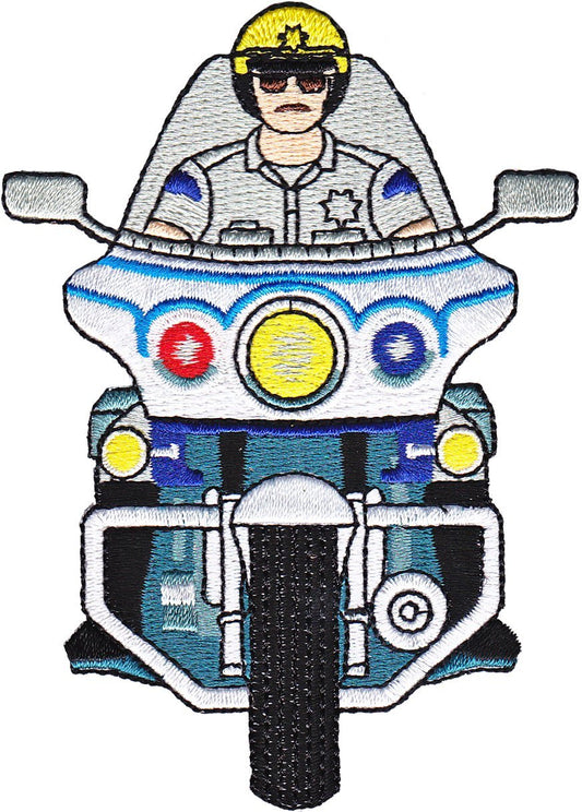 Application Rescue Motorcycle Cop Patch