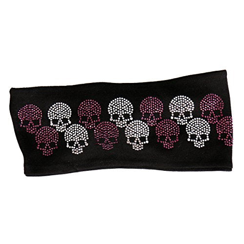 SKULL ROWS, Original Design on Durable Cotton Polyester Material, Black BLING WRAP