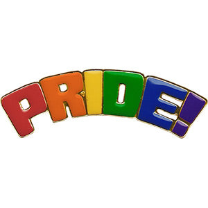 "LGBTQ PRIDE - Original Artwork, Metal Enamel Lapel Pin - 0.6"" x 1.18"""
