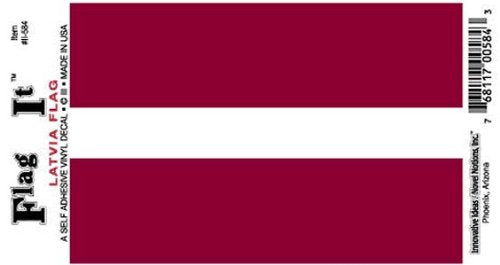 Latvia flag decal for auto, truck or boat