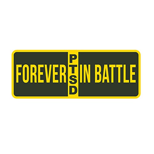 FOREVER BATTLE, High Thread Embroidered Iron-On / Saw-On Rayon PATCH - 4" x 2"