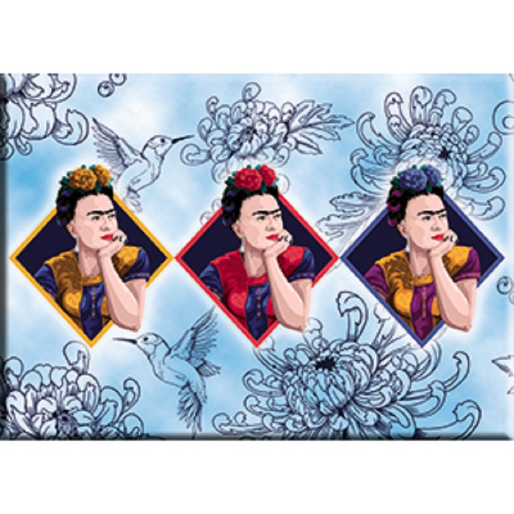 FRIDA KAHLO UNO DOS TRES FRIDGE MAGNET - Mexican Painter Frida Kahlo Decorative Artwork Fridge Magnet - 2.5" x 3.5"