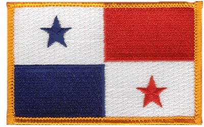 Panama iron-on embroidered patch