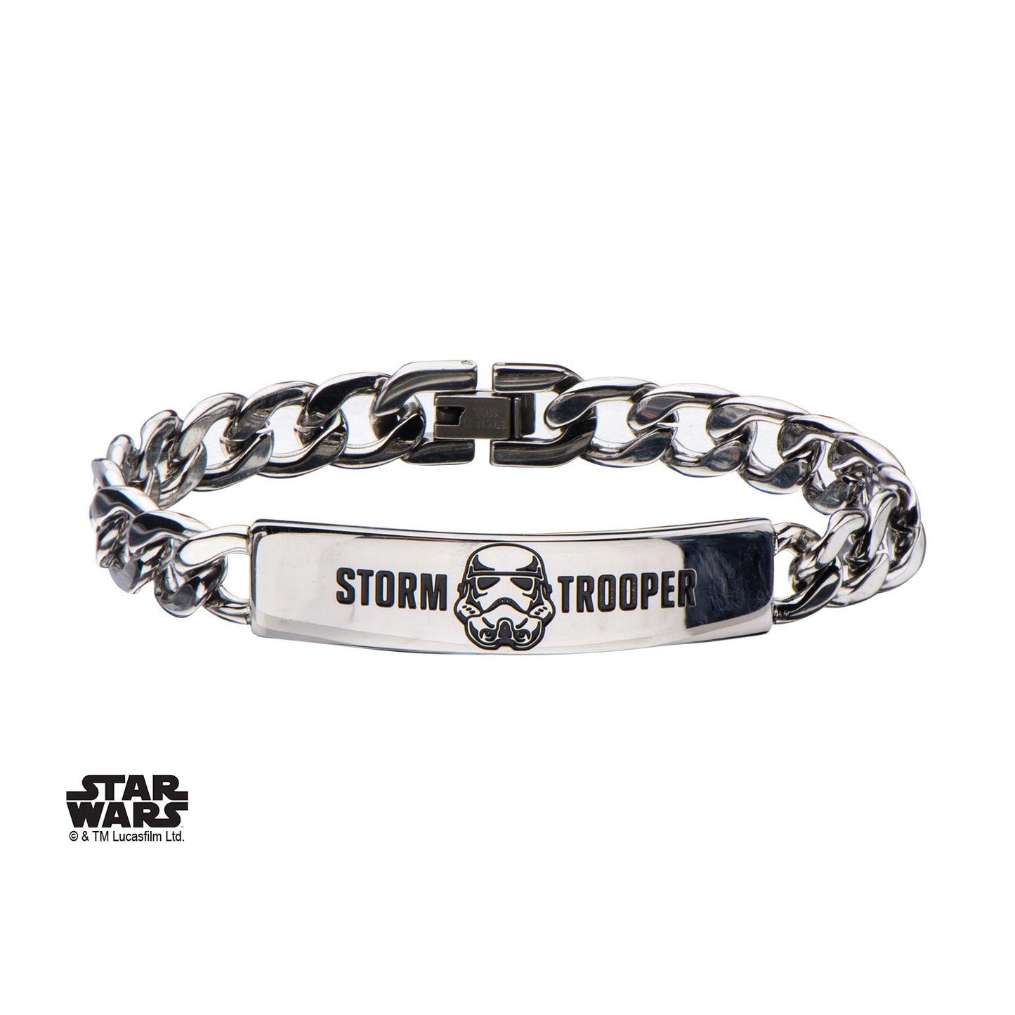 Star Wars Stormtrooper Bracelet - Stainless Steel ID Curb Chain Link Bracelet