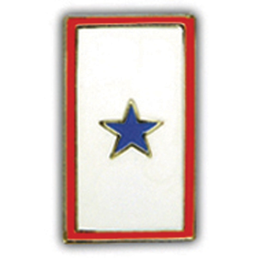 USA & PATRIOTIC, FAMILY MEMORY IN SERVICE BLUE STAR - Original Artwork, Expertly Designed PIN - 1"