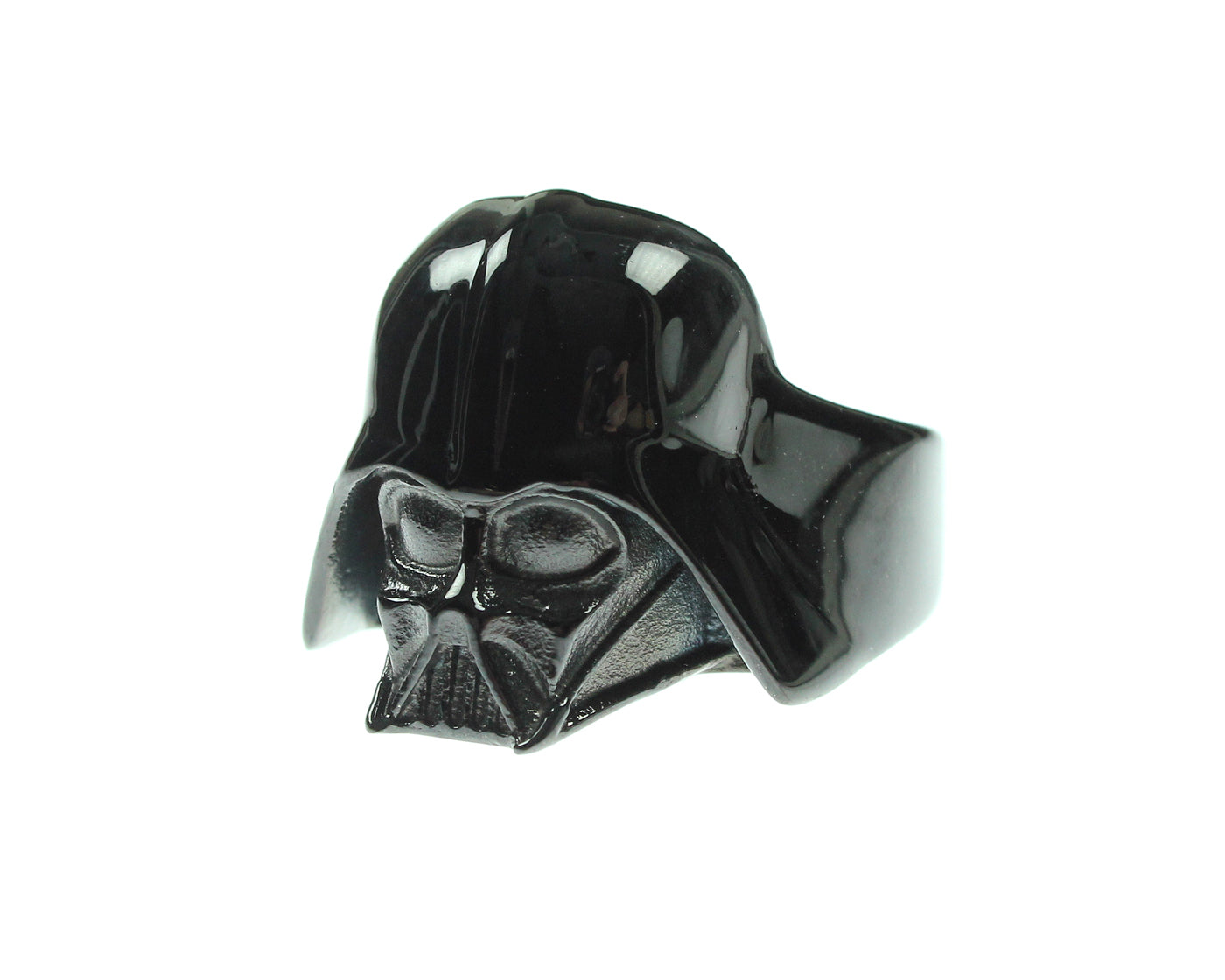 Star Wars Darth Vader Ring - 3D Black Helmat Stud Stainless Steel Ring - Size 9