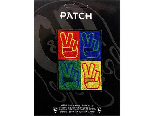 4 Peace Hands - Peace Signs - Iron on or Sew on Embroidered Patch