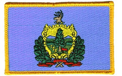 Vermont iron-on embroidered patch