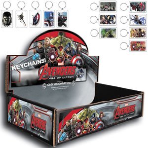 AVENGERS AGE OF ULTRON, Officially Licensed Displays-Countertop - Assorted Lucite KEYCHAINS