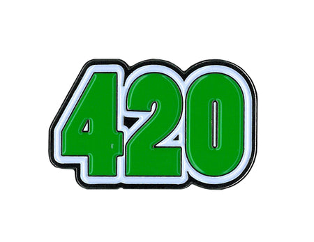 "420" Enamel Pin, Licensed Original Artwork by Matt Stewart - 1.75" x 0.75"