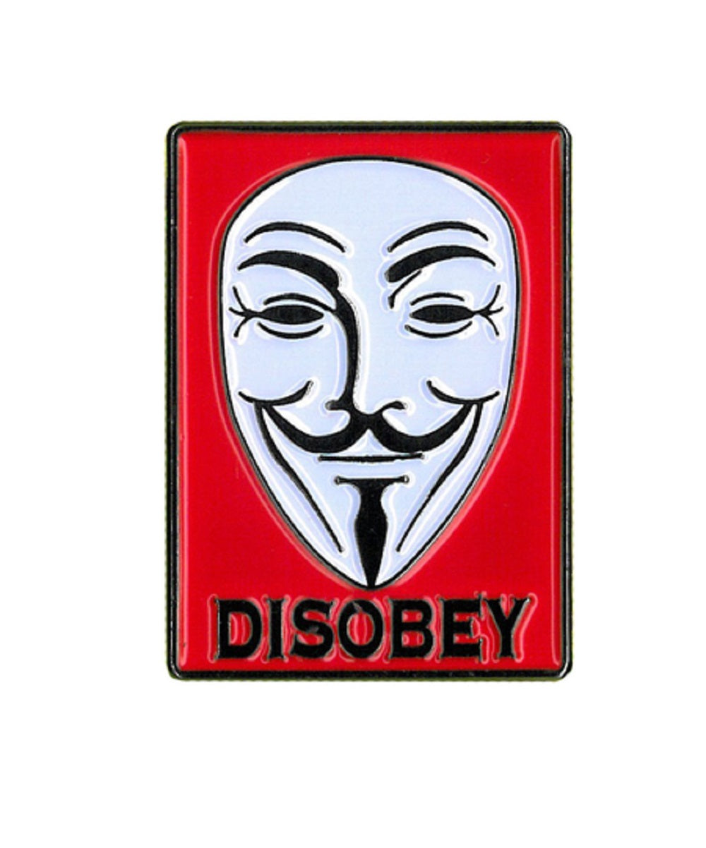 "GUY FAWKES ENAMEL PIN, Licensed Original Artwork by Matt Stewart - 1.25"""