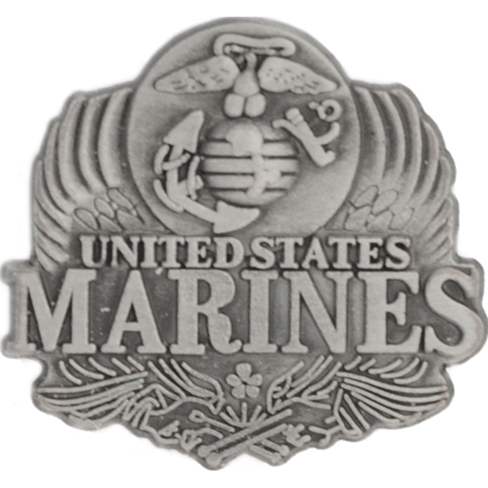 U.S. MARINES, USMC LOGO Eagle Pewter - Original Artwork, Expertly Designed PIN - 1.125"