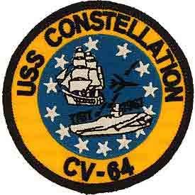 USS, CONSTELLATION - Embroidered Patches, High Quality Sew On Iron On Patch - 3"