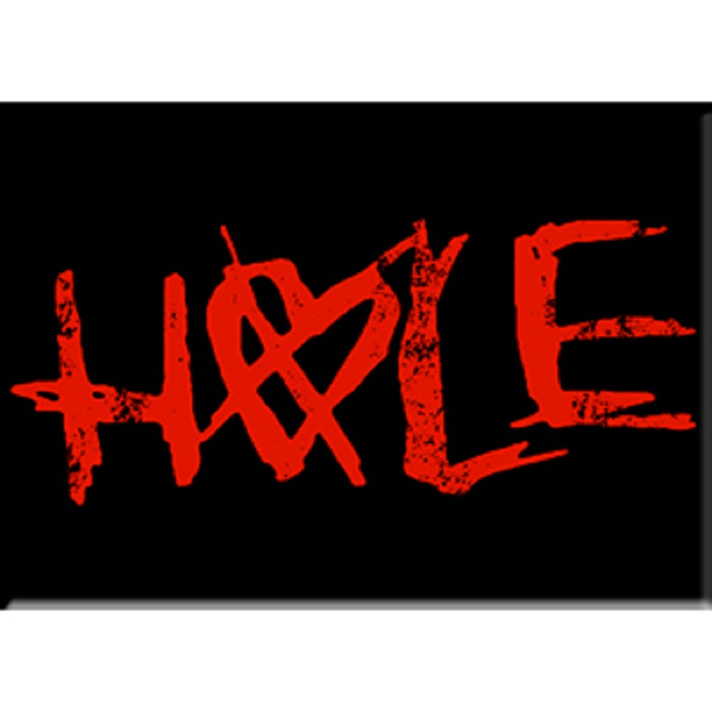 HOLE RED LOGO MAGNET - Cross in Heart Shape "O" Decorative Exclusive Artwork Refrigerator Fridge Magnet - 2.5" x 3.5"
