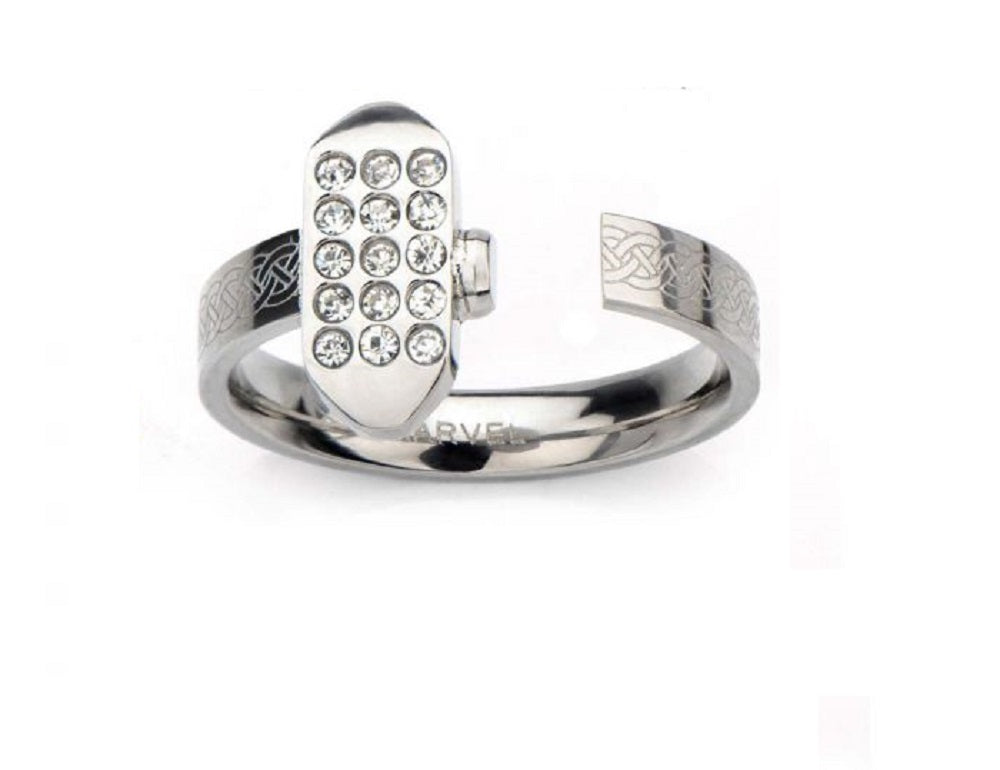 Thor Hammer - Stainless Steel Officially Licensed Womens Ring, Size - 6