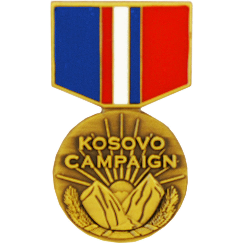 U.S. MILITARY, MEDAL KOSOVO CAMPAIGN - Original Artwork, Expertly Designed PIN - 1.1875"