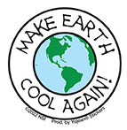 2 Stickers, MAKE EARTH COOL AGAIN STICKER - World Map Earth Weather Resistant Long Lasting In / Out Door Die-Cut Decal Sticker - 2", 2 Pieces