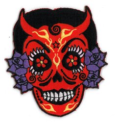 Evilkid La Diablita PATCH, Iron-On / Saw-On, Carded & Packaged Individually - 3.125" x 3"
