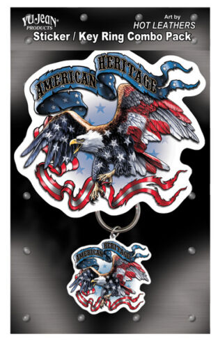 American Heritage - Metal Keychain and Sticker Combo Pack