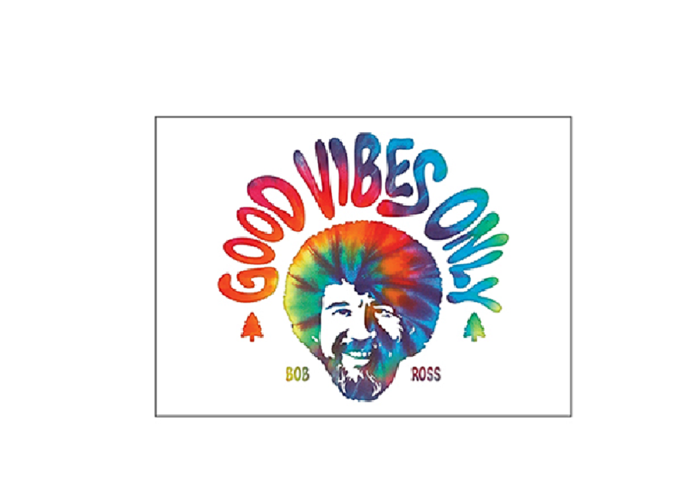 GOOD VIBES ONLY MAGNET - Officially Licensed GOOD VIBES BOB ROSS Decorative Refrigerator Fridge Magnet - 2.5" x 3.5"
