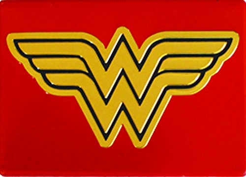 Licenses Products DC Comics Originals Wonder Woman Metal Magnet Logo, 2.5 x 3.5, Red
